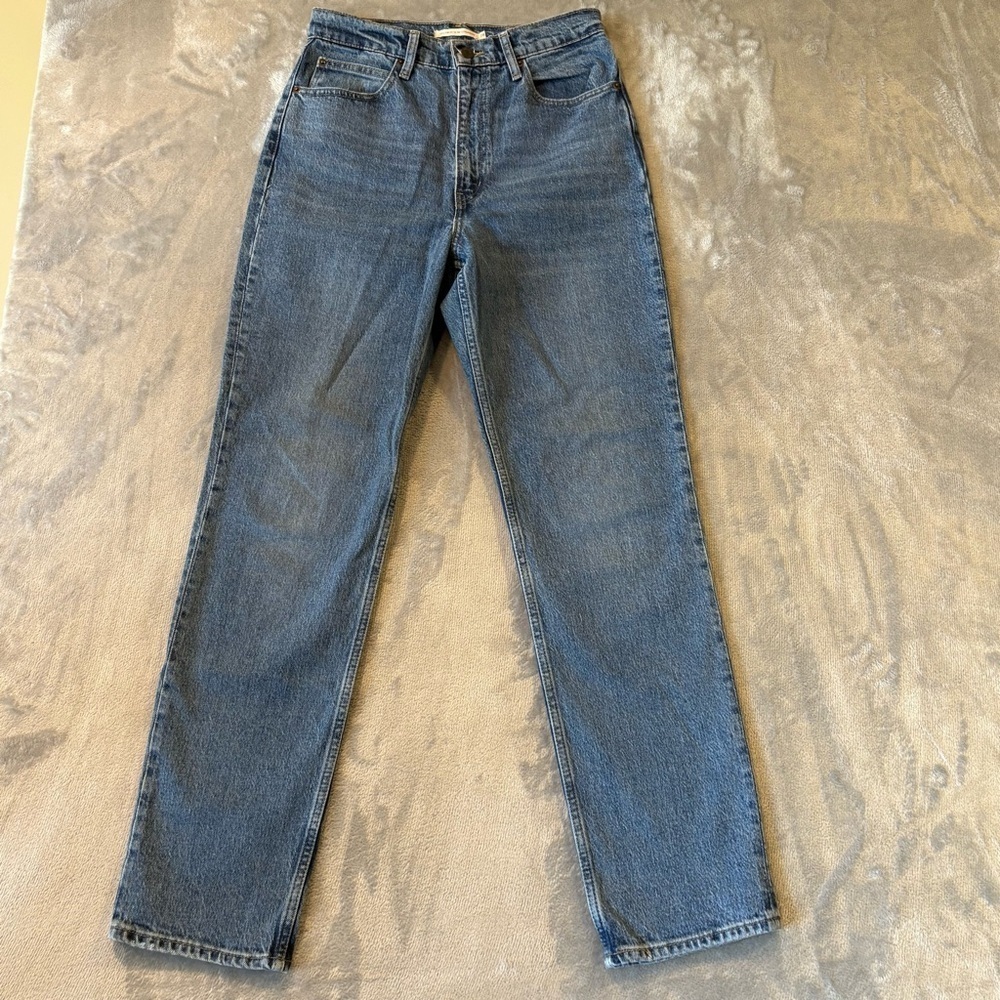 Levi’s 70s High Slim Straight Leg Classic Blue Denim Jeans Wmn’s Sz 28